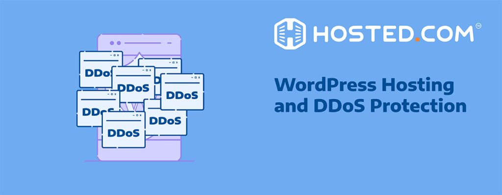 Hosted® Blog - WordPress DDOS Protection: Shield Your Website From Online Threats Header Text - WordPress Hosting And DDOS Protection