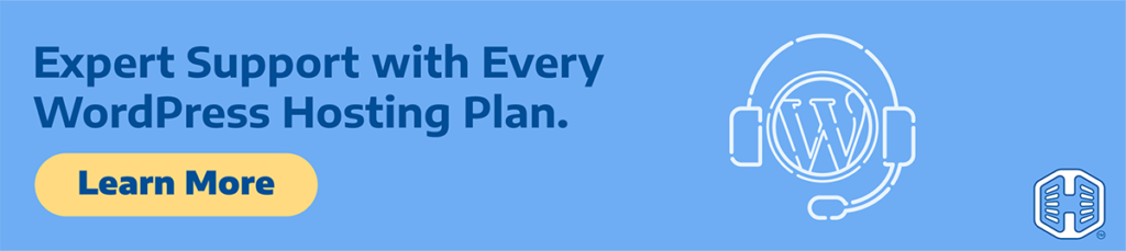 Strip Banner Text - Expert support with every WordPress hosting plan. [Learn More]