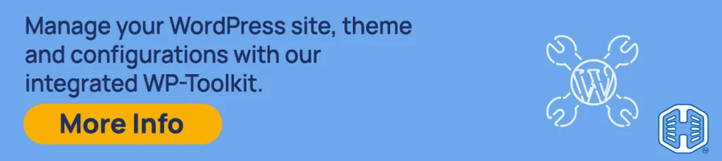 Strip Banner Text - Manage your WordPress site, themes, and configurations with our integrated WP-Toolkit. [More Info]