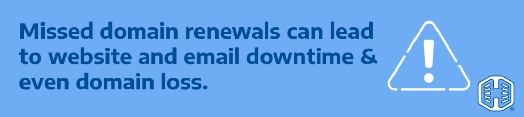 Missed Domain Renewals Can Lead To Website And Email Downtime & Even Domain Loss Strip Banner Text - Missed Domain Renewals Can Lead To Website And Email Downtime & Even Domain Loss