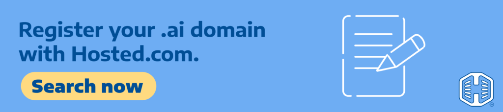 Strip Banner Text - Register your .ai domain with Hosted.com. [Search now]