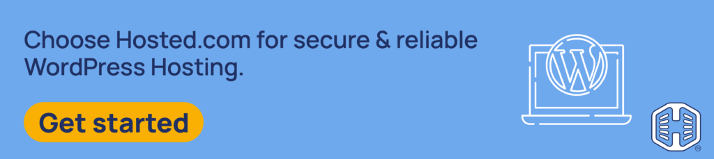 Strip Banner Text - Choose Hosted.com® for secure & reliable WordPress Hosting. [Get started]