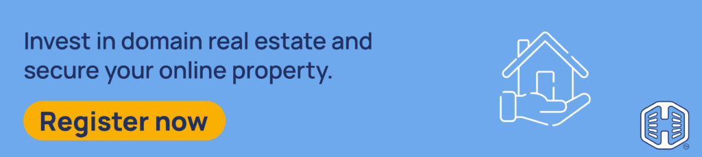 Strip Banner Text - Invest in domain real estate and secure your online property. [Register now]