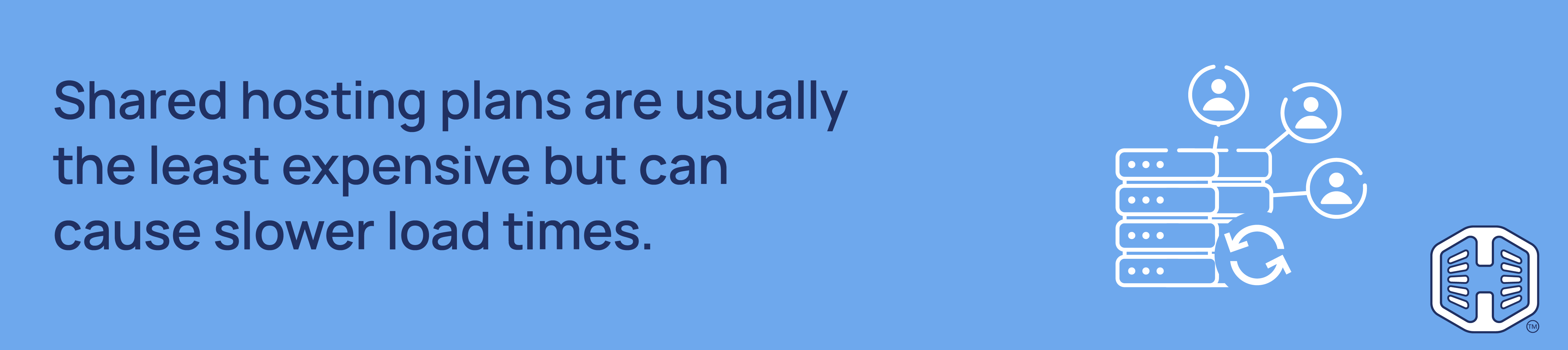 Shared hosting plans are usually the least expensive but can cause slower load times. Strip Banner Text - Shared hosting plans are usually the least expensive but can cause slower load times.