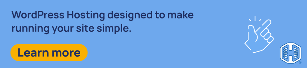 Strip Banner Text - WordPress Hosting designed to make running your site simple. [Learn More]