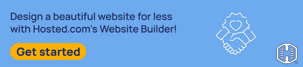 Strip Banner Text - Design a beautiful website for less with Hosted.com’s Website Builder! [Get started]