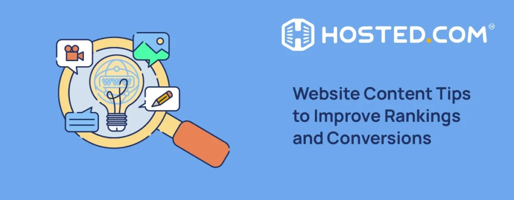 Hosted.com® Blog - 13 Tips for Writing Website Content That Ranks and Converts Header Text - Writing Website Content Tips to Improve Rankings and Conversions
