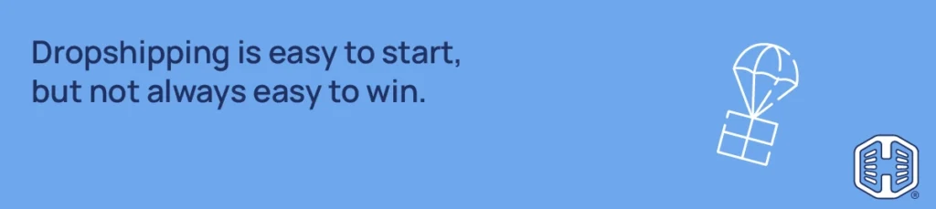Dropshipping is easy to start, but not always easy to win Strip Banner Text - Dropshipping is easy to start, but not always easy to win