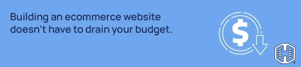 Strip Banner Text - Building an ecommerce website doesn't have to drain your budget