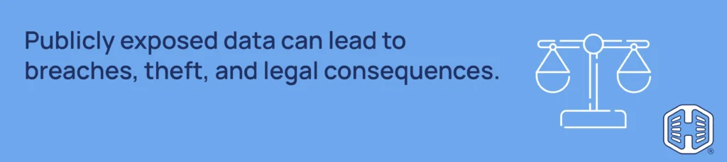 Strip Banner Text - Publicly exposed data can lead to breaches, theft, and legal consequences