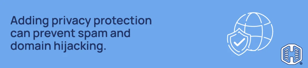 Strip Banner Text - With domain privacy protection, generic contact info replaces your personal details