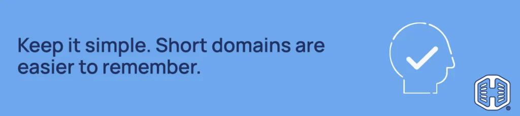 Strip Banner Text - Keep it simple. Short domains are easier to remember