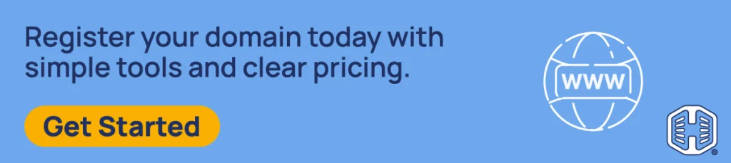 Strip Banner Text - Register your domain today with simple tools and clear pricing. [Get Started]