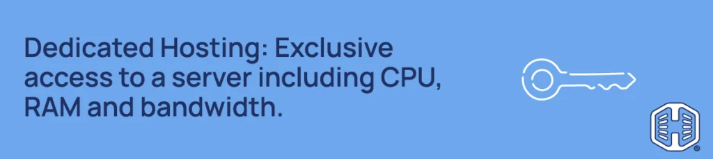 Dedicated Hosting: Exclusive access to a server including CPU, RAM and Bandwidth Strip Banner Text - Dedicated Hosting: Exclusive access to a server including CPU, RAM and Bandwidth