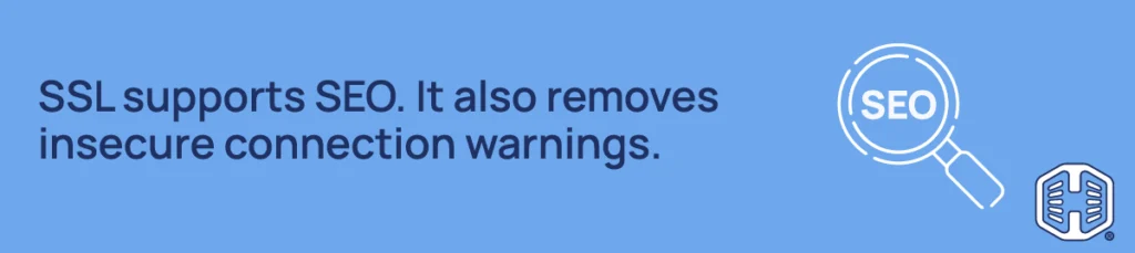 Strip Banner Text - SSL supports SEO. It also removes insecure connection warnings