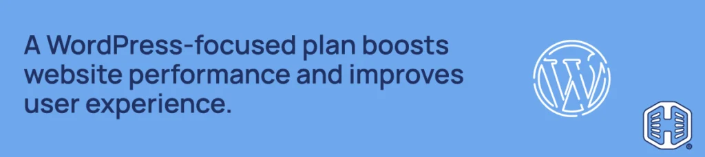 Strip Banner Text - A WordPress-focused plan boosts website performance and improves user experience