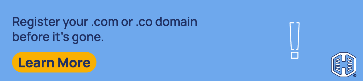 Strip Banner Text - Register your .com or .co domain before it's gone. [Learn More]