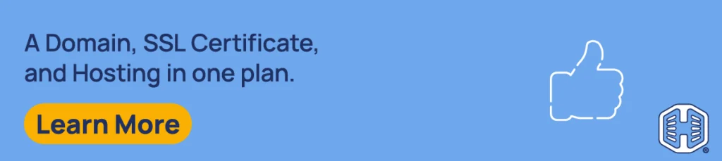 Strip Banner Text - Receive a Domain, SSL Certificate, and Hosting in one plan [Learn More]