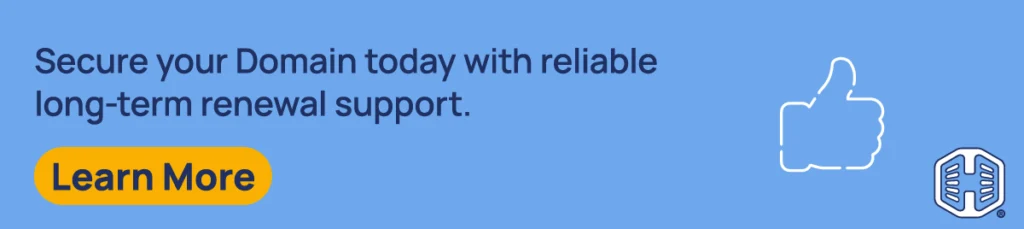 Strip Banner Text - Secure your Domain today with reliable long-term renewal support. [Learn More]