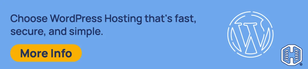 Strip Banner Text - Choose WordPress Hosting that's fast, secure, and simple. [More Info]