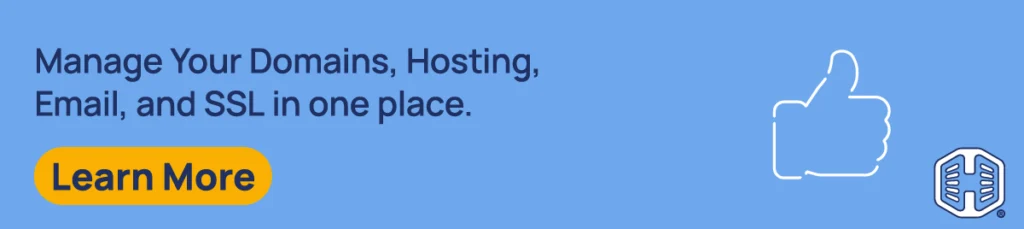 Strip Banner Text - Manage Your Domains, Hosting, Email, and SSL in one place. [Learn More]