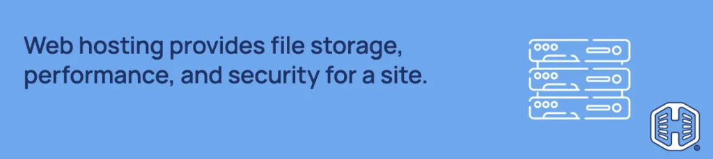 Strip Banner Text - Web hosting provides file storage, performance, and website security