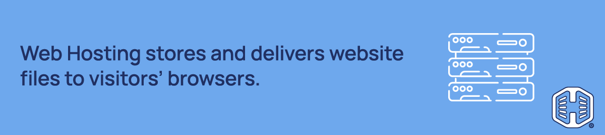 Hosting stores & delivers website files to visitors’ browsers Strip Banner Text - Hosting stores & delivers website files to visitors’ browsers