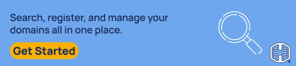 Strip Banner Text - Search, register, and manage your domains all in one place. [Get Started]