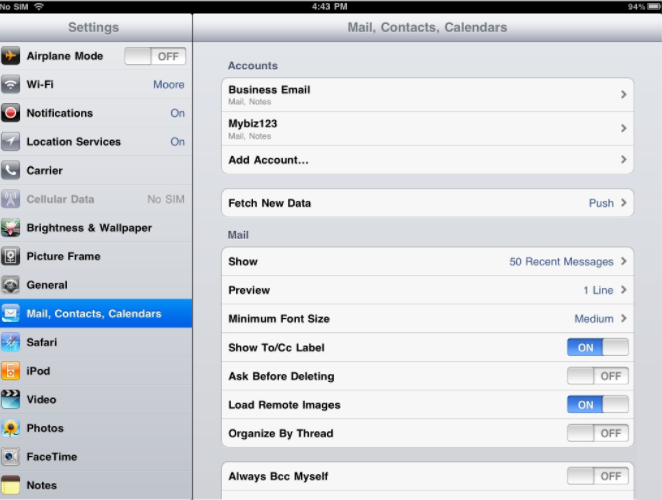 How To Configure iPad Email Settings - Select Mail Configure iPad Email Settings - Select Mail