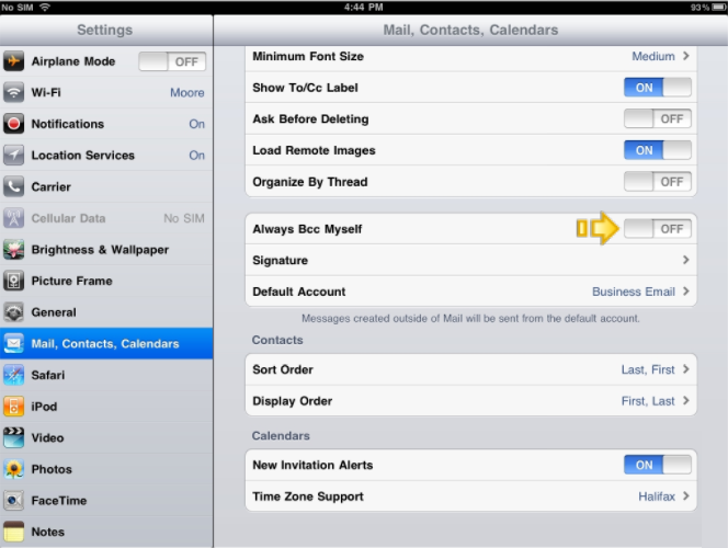 How To Configure iPad Email Settings - Show To and CC Labels Configure iPad Email Settings - Show To and CC Labels