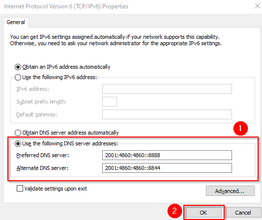 How To Fix A DNS_PROBE_STARTED Error - IPv6 Properties Fix A DNS_PROBE_STARTED Error - IPv6 Properties