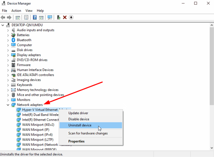 How To Fix A DNS_PROBE_STARTED Error - Uninstall Network Adapter Fix A DNS_PROBE_STARTED Error - Uninstall Network Adapter