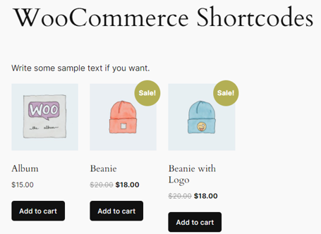 WooCommerce Shortcodes: A Guide to Their Uses & Benefits- Display Three Products WooCommerce Shortcodes - Display Three Products