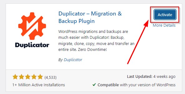 How to Export A WordPress Site - Activate Duplicator Plugin Export A WordPress Site - Activate Duplicator Plugin