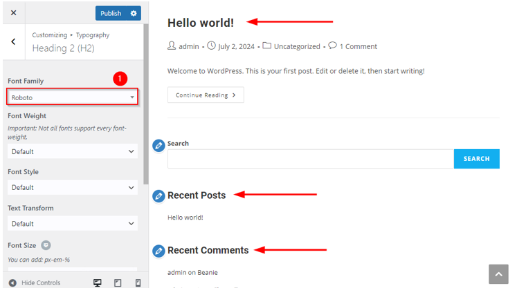 How to Change Fonts in WordPress - Change Fonts in WordPress for H2 Headings How to Change Fonts in WordPress - Change Fonts in WordPress for H2 Headings