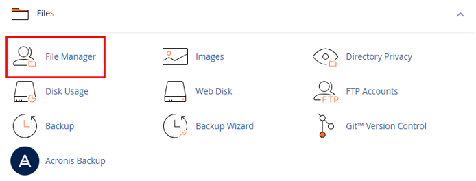 Restore WordPress from a Backup - Access File Manager