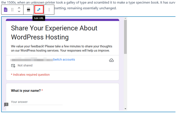 How To Embed A Google Form In WordPress - Edit Embedded Google Form Embed A Google Form In WordPress - Edit Embedded Google Form