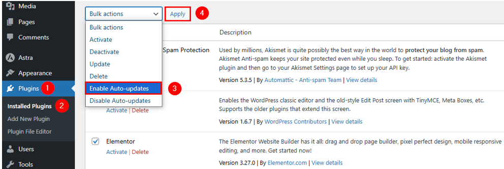 WordPress Automatic Updates: How to Manage & Best Practices - Enable Auto Updates for Multiple Plugins WordPress Automatic Updates - Enable Auto Updates for Multiple Plugins