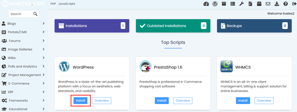  Host Multiple Websites On One Server - Install WordPress