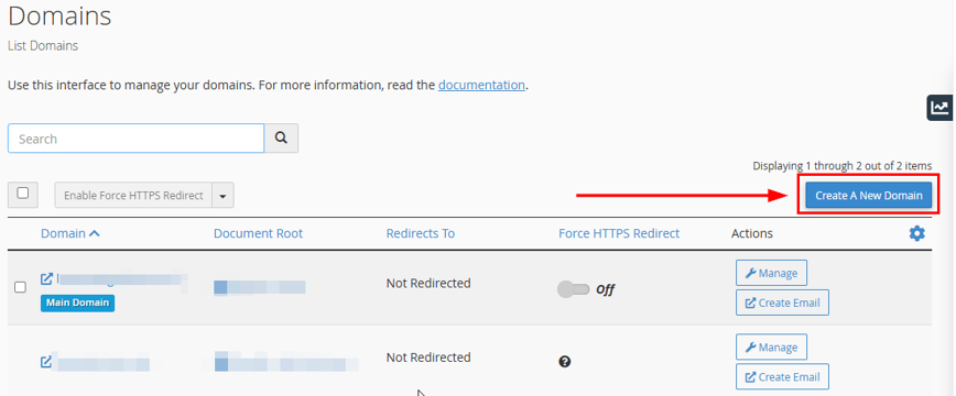  Host Multiple Websites On One Server - Create a New Domain