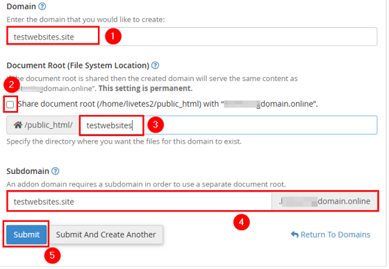  Host Multiple Websites On One Server - Add New Domain to cPanel