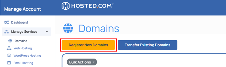  Host Multiple Websites On One Server - Register New Domain
