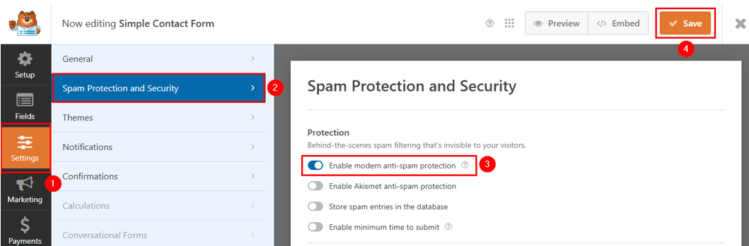 How To Prevent WordPress Contact Form Spam 8 Proven Tips - Enable Anti-spam Protection Prevent WordPress Contact Form Spam - Enable Anti-spam Protection