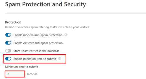 How To Prevent WordPress Contact Form Spam 8 Proven Tips - Enable Minimum Time to Submit Form Prevent WordPress Contact Form Spam - Enable Minimum Time to Submit Form