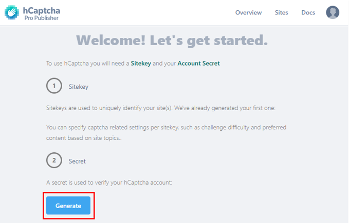 How To Prevent WordPress Contact Form Spam 8 Proven Tips - Generate Site Keys Prevent WordPress Contact Form Spam - Generate Site Keys