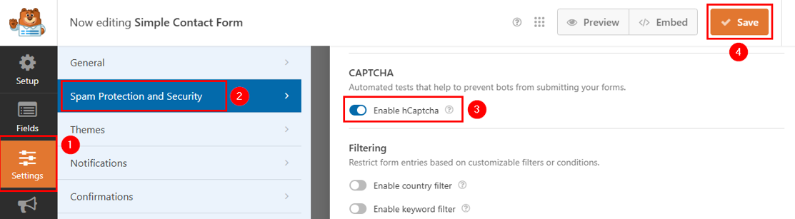 How To Prevent WordPress Contact Form Spam 8 Proven Tips - Enable hCAPTCHA Prevent WordPress Contact Form Spam - Enable hCAPTCHA