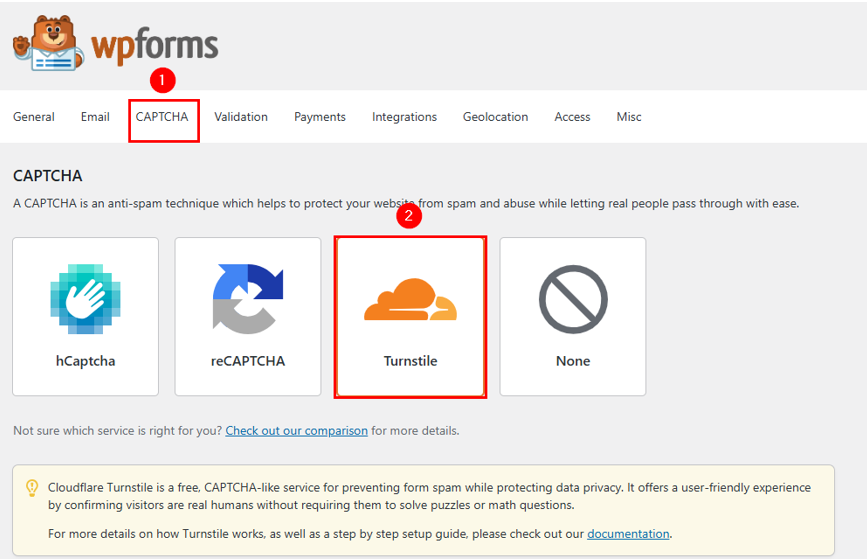 How To Prevent WordPress Contact Form Spam 8 Proven Tips - Enable Cloud Turnstile in WPForms Prevent WordPress Contact Form Spam - Enable Cloud Turnstile in WPForms
