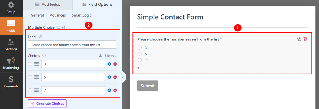 How To Prevent WordPress Contact Form Spam 8 Proven Tips - Update Field Lable and Choices Prevent WordPress Contact Form Spam - Update Field Lable and Choices