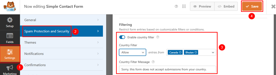 How To Prevent WordPress Contact Form Spam 8 Proven Tips - Restrict Country-Specific Form Submissions Prevent WordPress Contact Form Spam - Restrict Country-Specific Form Submissions