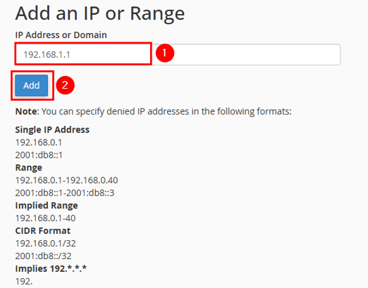 How To Prevent WordPress Contact Form Spam 8 Proven Tips - Add an IP or Range to Blocklist Prevent WordPress Contact Form Spam - Add an IP or Range to Blocklist